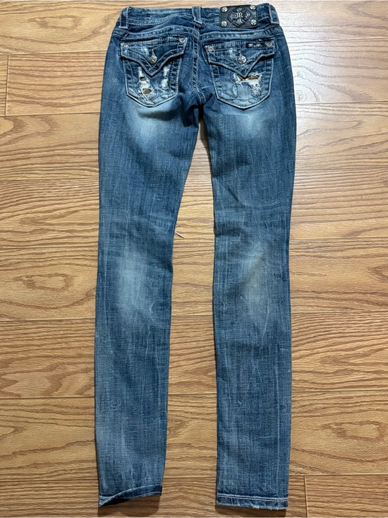 Y2K Miss Me Embellished Rhinestone Skinny Jeans Women’s 25